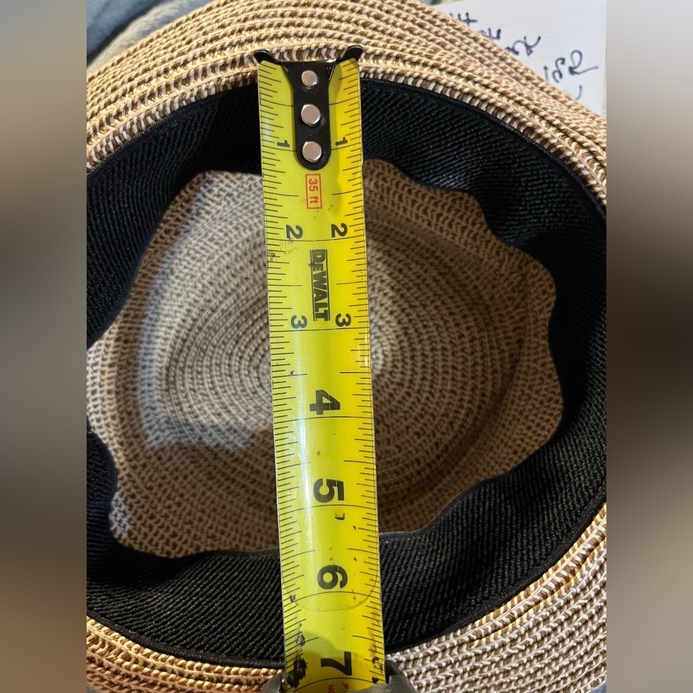SAC Suzette Art Couture Straw Fedora Hat Size M - Picture 10 of 10